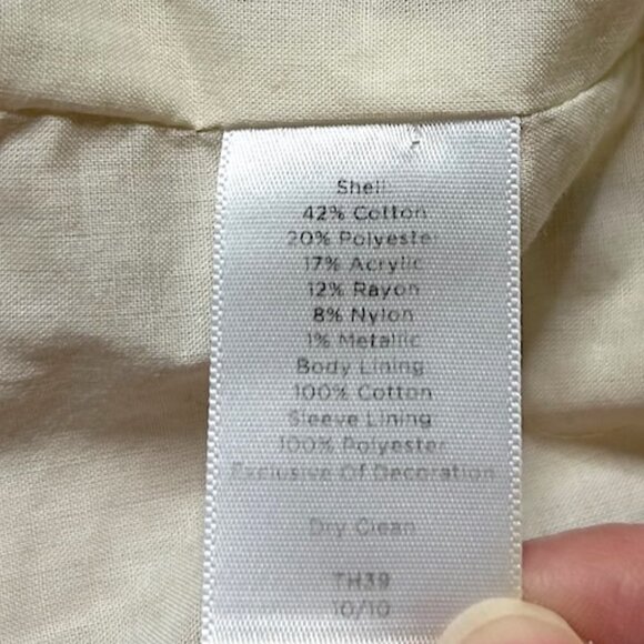 Talbots gold tweed jacket w/metallic threads - Picture 10 of 13